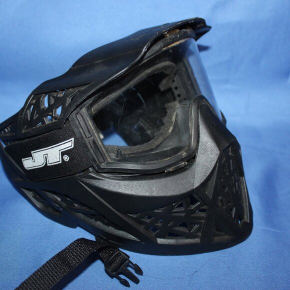 JT Elite Prime Full Coverage Paintball Mask Black - Vintage Style - Picture 2 of 7
